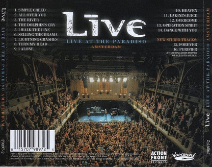 Live - Live At The Paradiso Amsterdam (CD) Action Front Records,Vanguard CD 015707989725