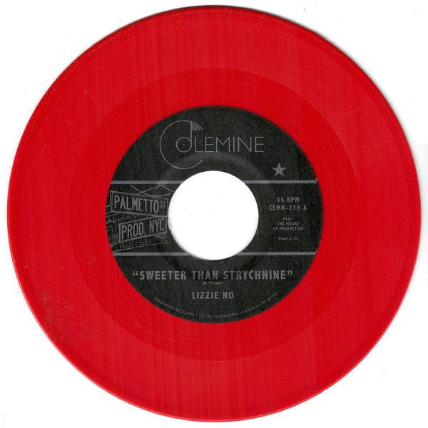 Lizzie No – Sweeter Than Strychnine / Stop Bothering Me (7", Red, Colemine Records, 2022) Image 3