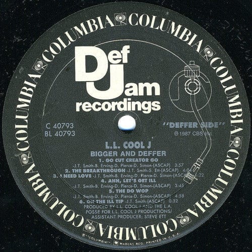 LL Cool J - Bigger And Deffer (BAD) (LP) Def Jam Recordings, Def Jam Recordings, Columbia Vinyl 074644079319