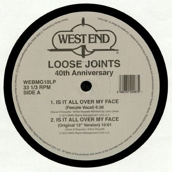 洋楽 LOOSE JOINTS IS IT ALL OVER MY FACE 40TH Loose Joints - Is It All Over My Face (40th Anniversary) (2x12