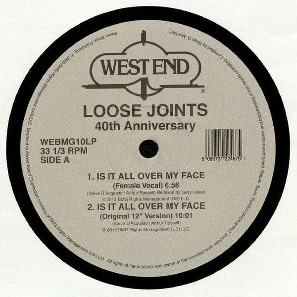 Loose Joints - Is It All Over My Face (40th Anniversary) (2x12") West End Records Vinyl 5060731224675