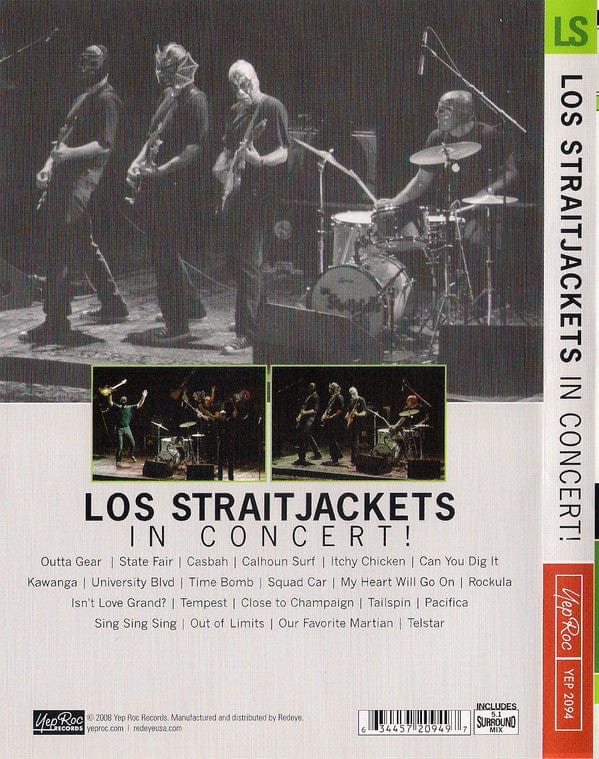 Los Straitjackets - Los Straitjackets In Concert! (DVD) Yep Roc Records DVD 634457209497