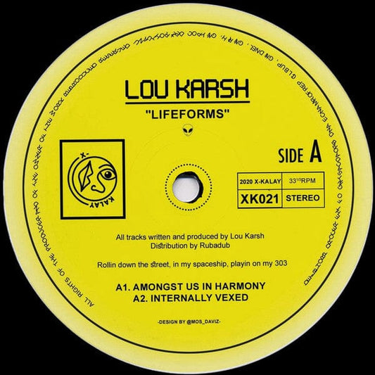 Lou Karsh - Lifeforms (12") X-Kalay Vinyl