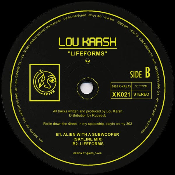 Lou Karsh - Lifeforms (12") X-Kalay Vinyl