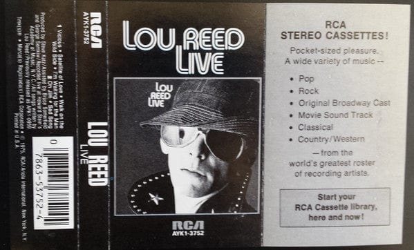 Lou Reed - Lou Reed Live on RCA Victor at Further Records