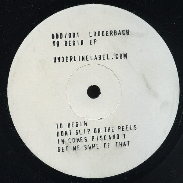 Louderbach - To Begin EP (12") Underl_ne Vinyl