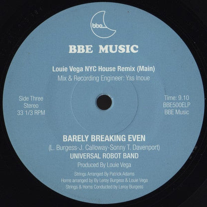 Louie Vega Presents Leroy Burgess & The Universal Robot Band Feat. Patrick Adams - Barely Breaking Even (2x12") BBE Vinyl 193483887852