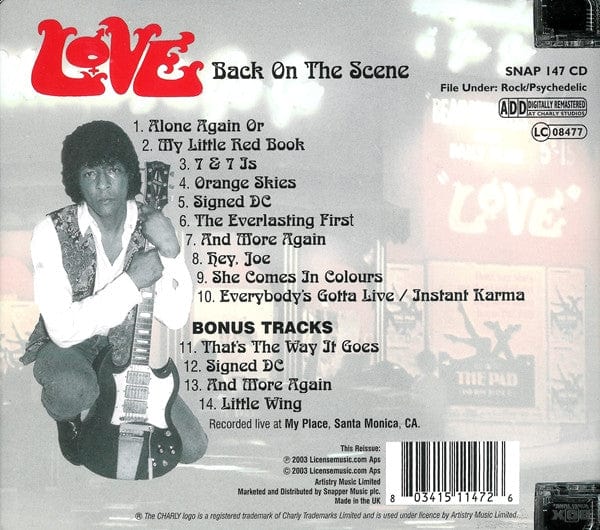 Love - Back On The Scene (CD) Charly Records CD 803415114726