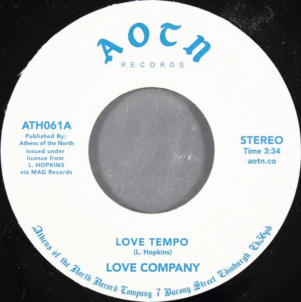 Love Company (2) - Love Tempo (7") Athens Of The North Vinyl