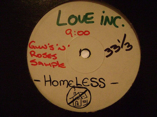 Love Inc - Homeless (12", S/Sided, W/Lbl) Not On Label