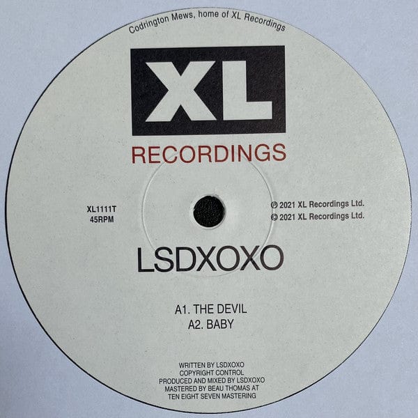 LSDXOXO - Dedicated 2 Disrespect on XL Recordings at Further Records