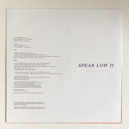 Lucia Cadotsch - Speak Low II (LP) We Jazz Vinyl 5050580746688