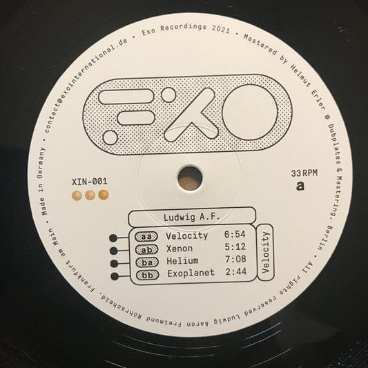 Ludwig A.F. - Velocity (12") Exo Recordings International Vinyl
