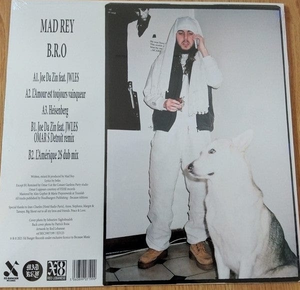 Mad Rey – B.R.O (12", Ed Banger Records, 2021) Back Cover