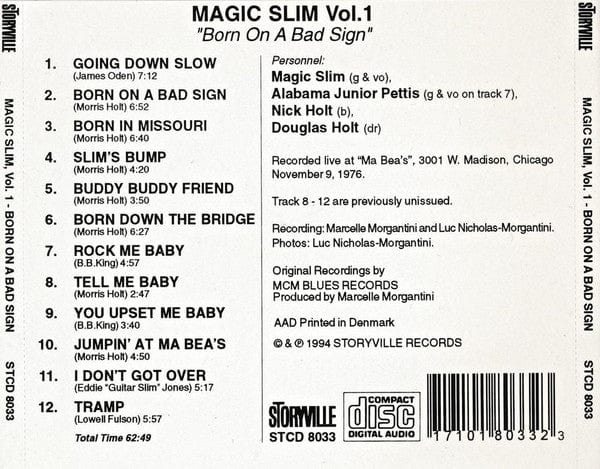 Magic Slim - Vol. 1 - Born On A Bad Sign (CD) Storyville CD 17101803323