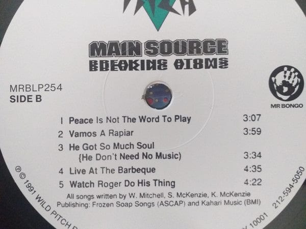 Main Source - Breaking Atoms  (LP) Wild Pitch Records,Mr Bongo Vinyl 7119691283913