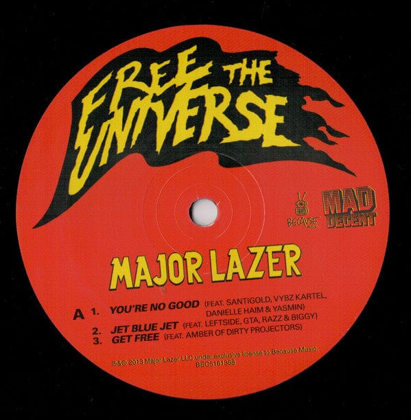 Major Lazer - Free The Universe (2xLP, Album + CD, Album) on Because Music, Mad Decent at Further Records