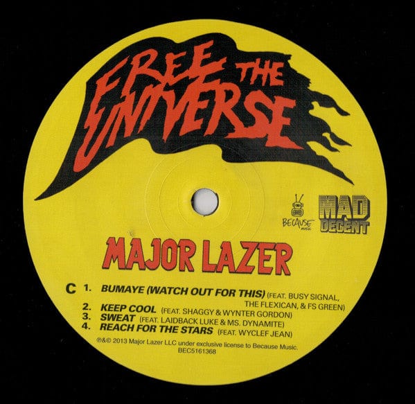 Major Lazer - Free The Universe (2xLP, Album + CD, Album) on Because Music, Mad Decent at Further Records