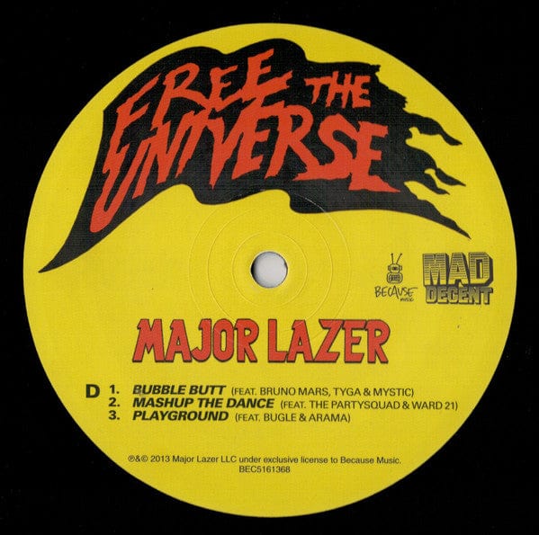 Major Lazer - Free The Universe (2xLP, Album + CD, Album) on Because Music, Mad Decent at Further Records