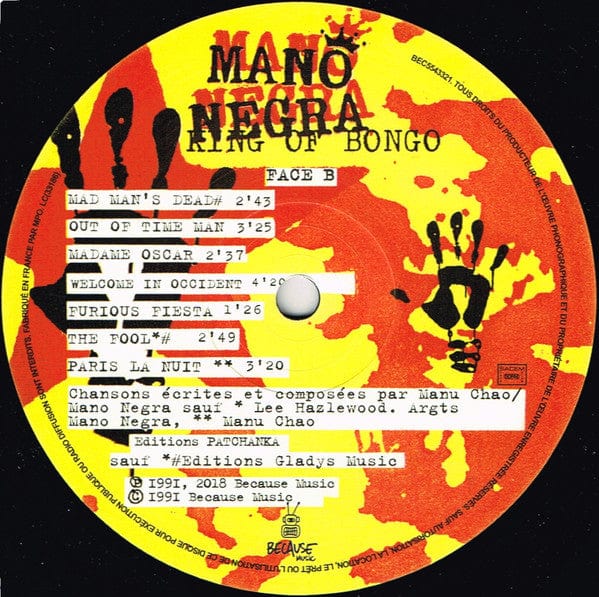 Mano Negra - King Of Bongo (LP) Because Music Vinyl 5060525433214