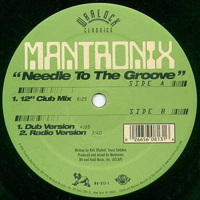 Mantronix – Needle To The Groove (12", Warlock Records, 1999) Back Cover