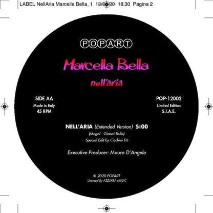 Marcella Bella - Nell'Aria (12", Ltd) Popart (2)