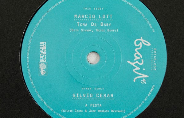 Marcio Lott / Silvio Cesar - Tema De Baby / A Festa (7") Mr Bongo Vinyl 7119691239279