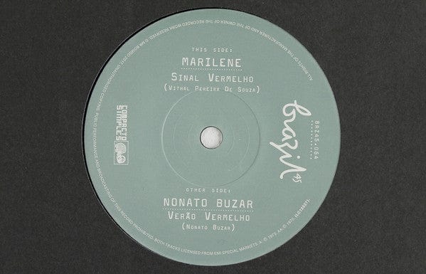 Marilene / Nonato Buzar - Sinal Vermelho / Verão Vermelho (7") Mr Bongo Vinyl