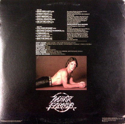 Mark Farner – Mark Farner (LP, Atlantic, 1977) Back Cover