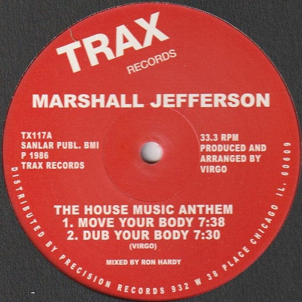 Marshall Jefferson - The House Music Anthem (12") Trax Records Vinyl