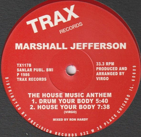 Marshall Jefferson - The House Music Anthem (12") Trax Records Vinyl