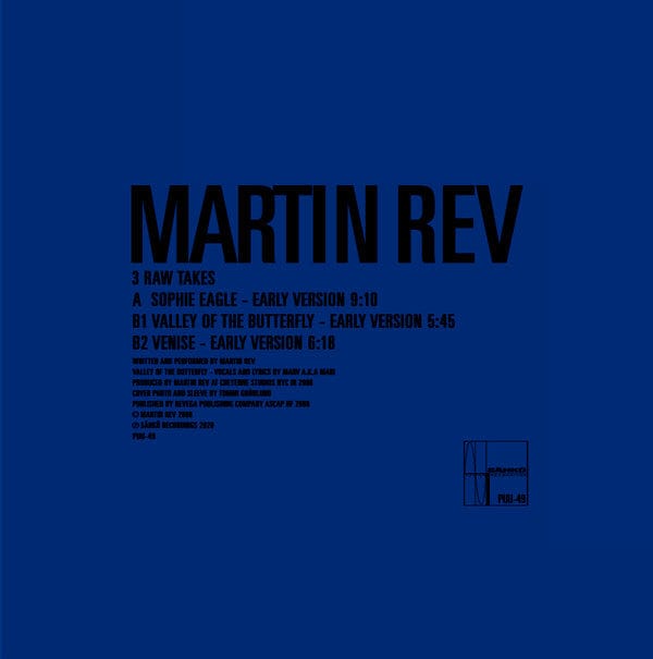 Martin Rev - 3 Raw Takes (12") Puu Vinyl