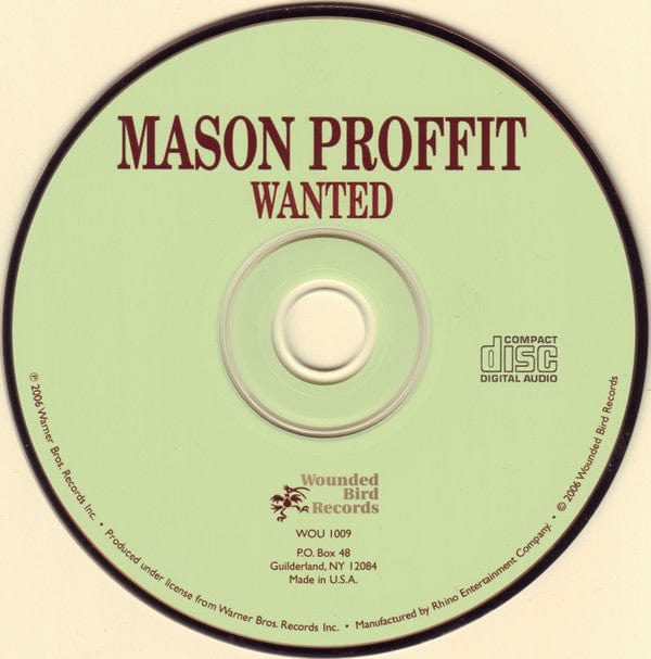Mason Proffit - Wanted (CD) Wounded Bird Records CD 664140100923
