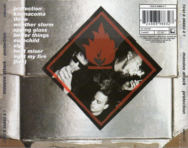 Massive Attack – Protection (CD, Wild Bunch Records) Back Cover