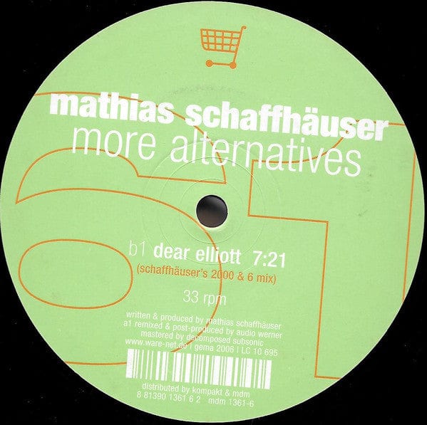 Mathias Schaffhäuser - More Alternatives (12") Ware Vinyl 881390136162