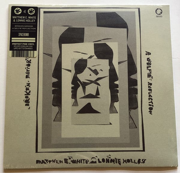 Matthew E. White Lonnie Holley – Broken Mirror: A Selfie Reflection (LP, Protest Pink, Spacebomb Records, 2021) Front Cover
