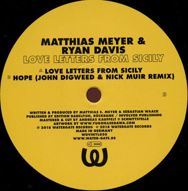 Matthias Meyer & Ryan Davis - Love Letters From Sicily (12") Watergate Records
