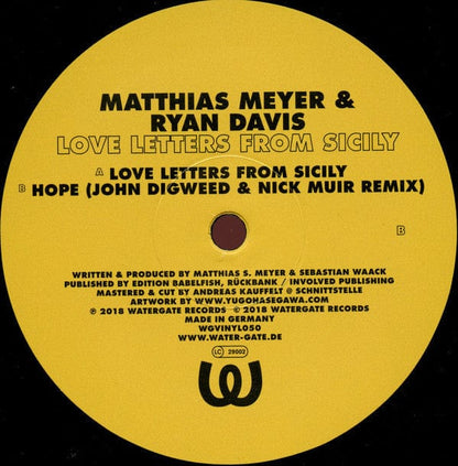 Matthias Meyer & Ryan Davis - Love Letters From Sicily (12") Watergate Records