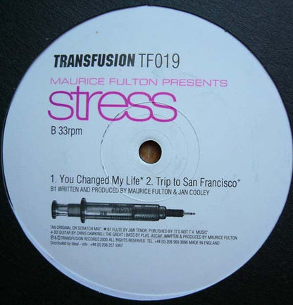 Maurice Fulton Presents Stress (11) - Down In The Dungeon (12") Transfusion Vinyl