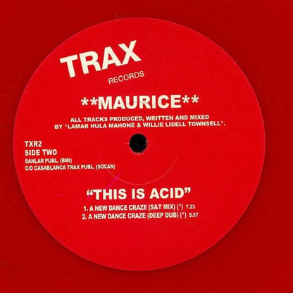 Maurice Joshua - This Is Acid (12", RE, RM, Red) Trax Records