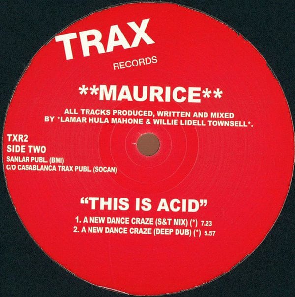 Maurice* - This Is Acid (12", RE, RM) Trax Records