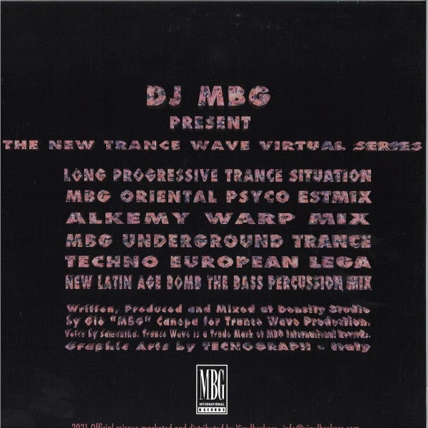MBG – Trance Wave One (The Other Face Of MBG) (2x12", MBG International Records, 2022) Back Cover