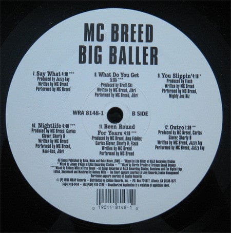 MC Breed - Big Baller (LP) Wrap Records Vinyl