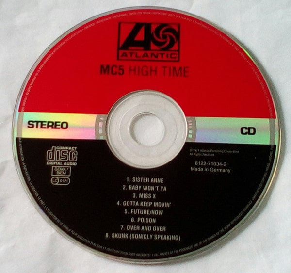 MC5 - High Time (CD) Rhino Records (2), Atlantic CD 081227103422