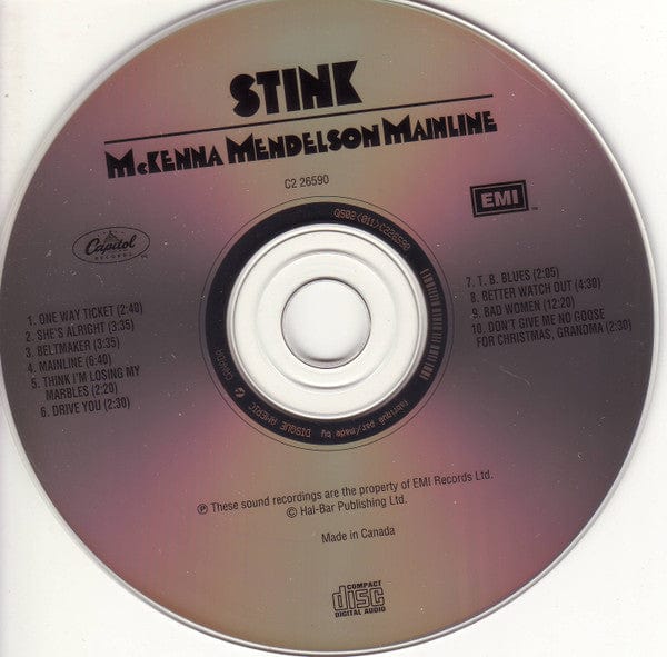 McKenna Mendelson Mainline - Stink (CD) Capitol Records-EMI Of Canada Limited CD 077772659026