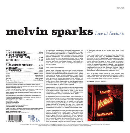 Melvin Sparks - Live at Nectar's (LP) One Note Records