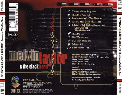 Melvin Taylor & The Slack Band - Rendezvous With The Blues (CD) Evidence (5) CD 730182612325