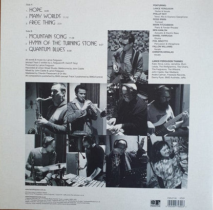 Menagerie – Many Worlds (LP, Freestyle Records, 2021) Back Cover