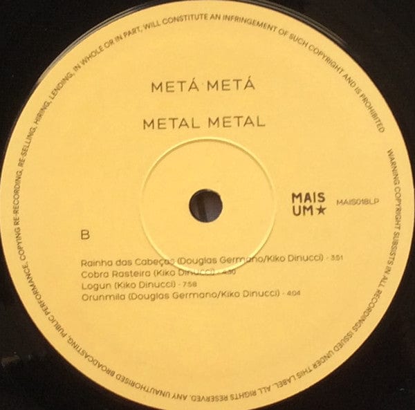 Metá Metá - Metal Metal (LP) Mais Um Discos Vinyl 4062548017748