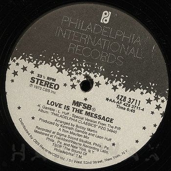 MFSB - Love Is The Message / TSOP (The Sound Of Philadelphia) (12") Philadelphia International Records Vinyl